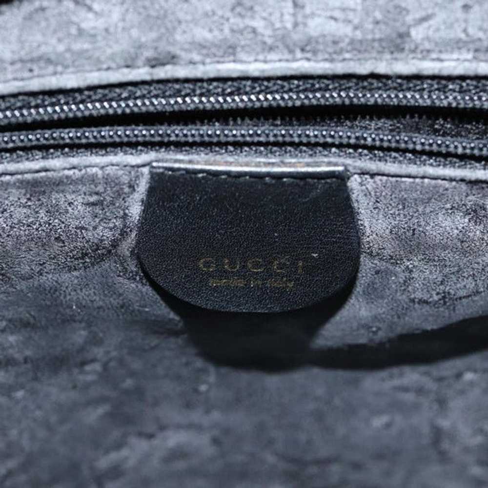 Gucci GUCCI Bamboo Hand Bag Leather Black - image 8