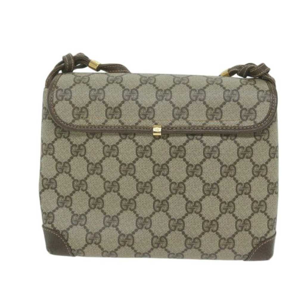 Gucci GUCCI GG Canvas Shoulder Bag PVC Beige Brown - image 2