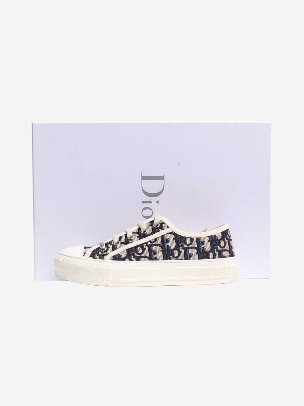 Dior Blue Oblique embroidered Walk'N'Dior trainer… - image 7