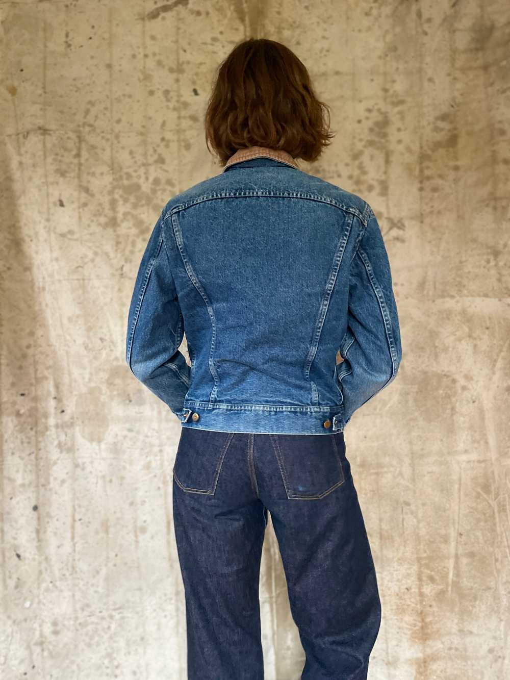 80s LL Bean Flannel Lined Jean Jacket - image 3