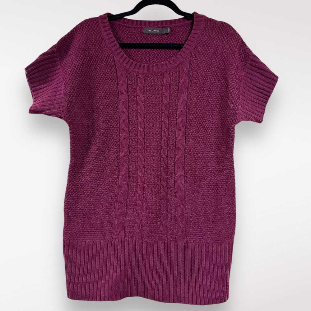 VTG The Limited | Large Cable Knit Short Sleeve T… - image 1