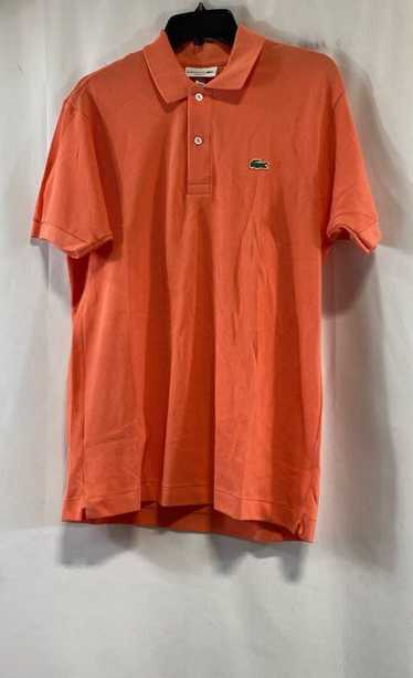 Lacoste Mens Orange Solid Classic Fit Collared Sho