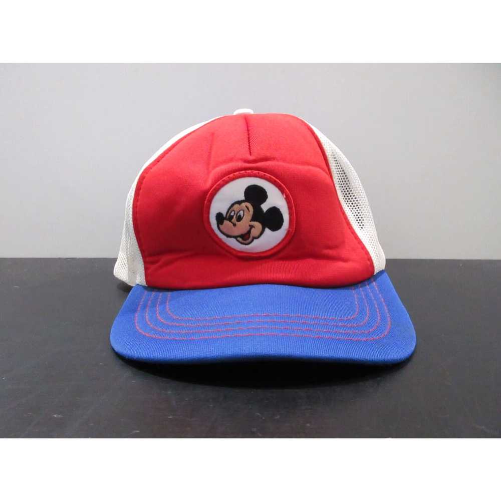 Disney VINTAGE Disney Hat Cap Snap Back Red Blue … - image 1