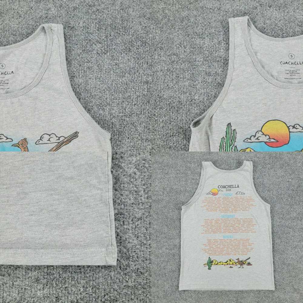 Vintage Coachella Tank Top Shirt Men's Small Gray… - image 4