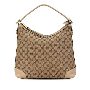 Brown Gucci Small Miss GG Canvas Hobo Satchel