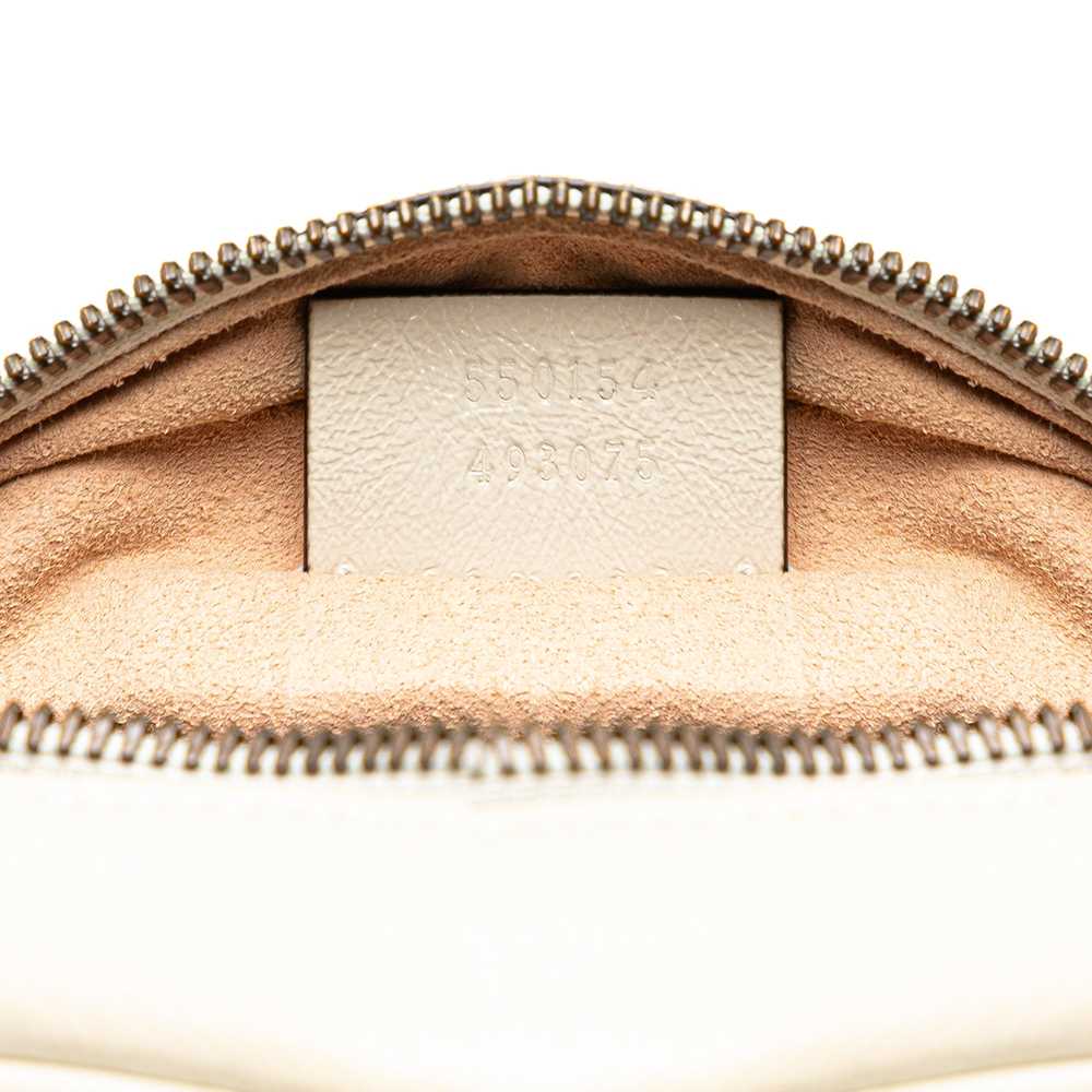 White Gucci Mini GG Marmont Round Leather Crossbo… - image 6