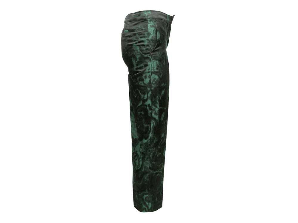 Dark Green & Black Dries Van Noten Jacquard Trous… - image 2