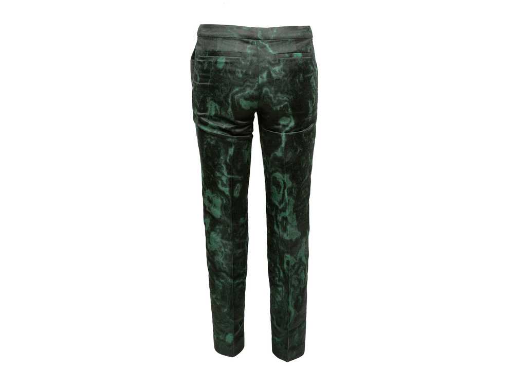 Dark Green & Black Dries Van Noten Jacquard Trous… - image 3