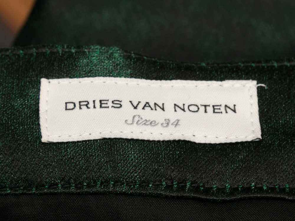 Dark Green & Black Dries Van Noten Jacquard Trous… - image 6