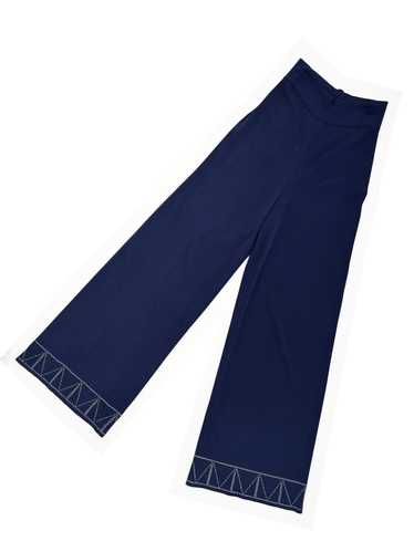 Alaia navy blue knit pants