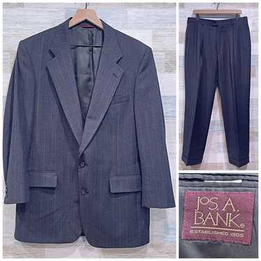 Jos. A. Bank Jos A Bank Flannel Striped Suit Gray 