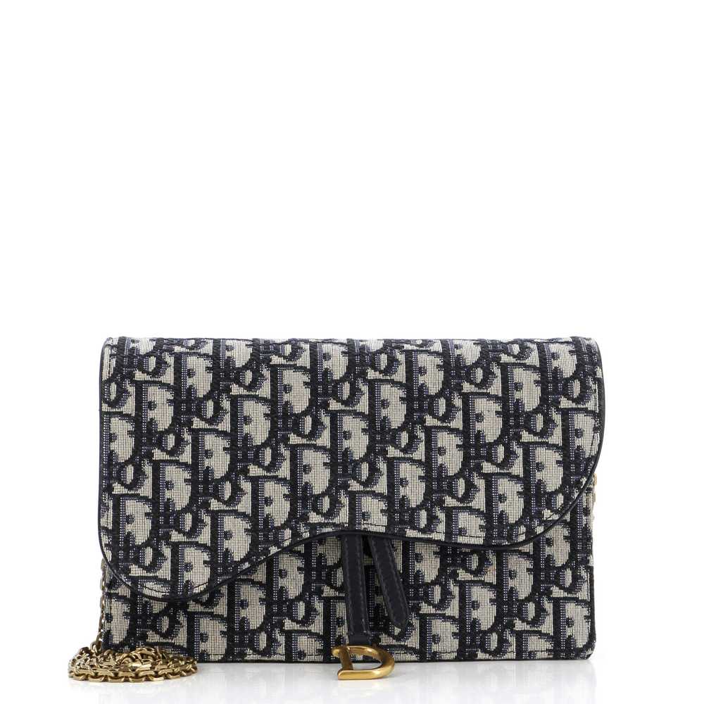 Christian Dior Saddle Chain Clutch Oblique Canvas - image 1