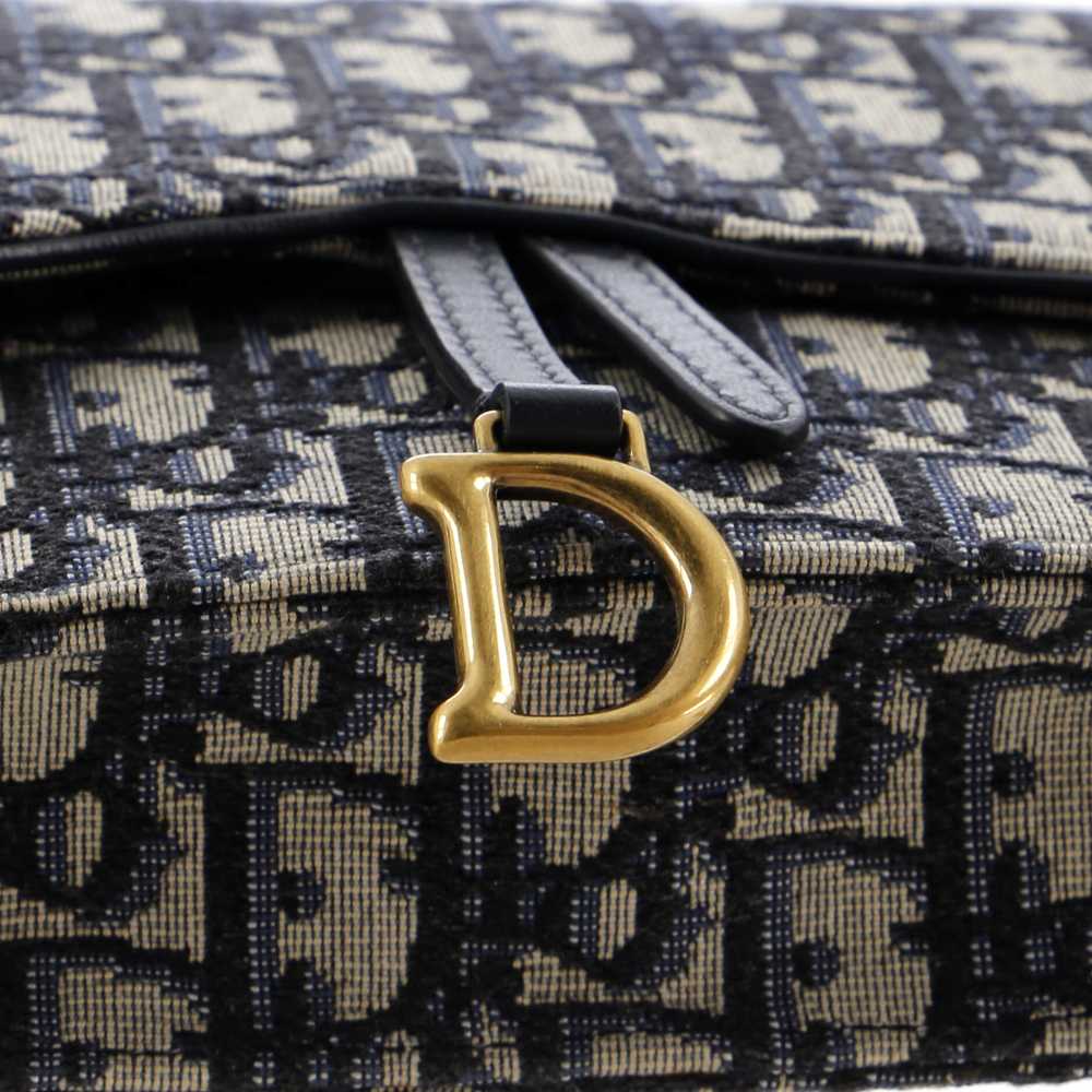 Christian Dior Saddle Chain Clutch Oblique Canvas - image 6