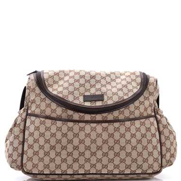 GUCCI Diaper Crossbody Bag GG Canvas