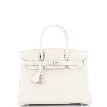 Hermes Birkin Handbag Light Clemence with Palladiu