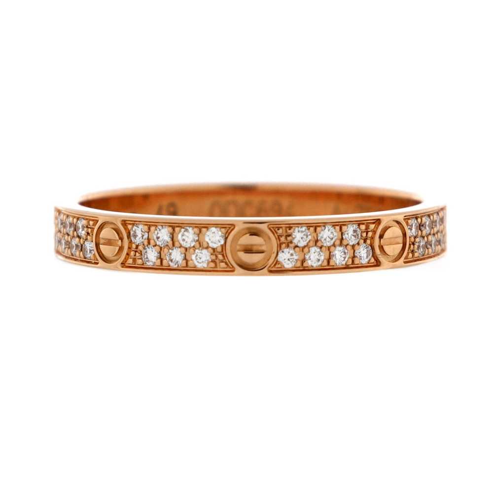 Cartier Love Wedding Band Pave Diamonds Ring - image 1