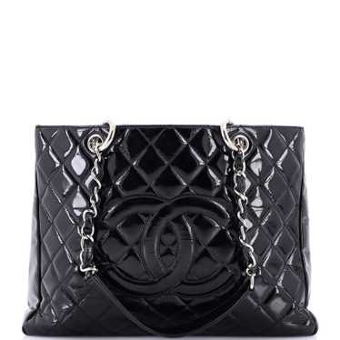 CHANEL Grand Shopping Tote Quilted Patent - image 1