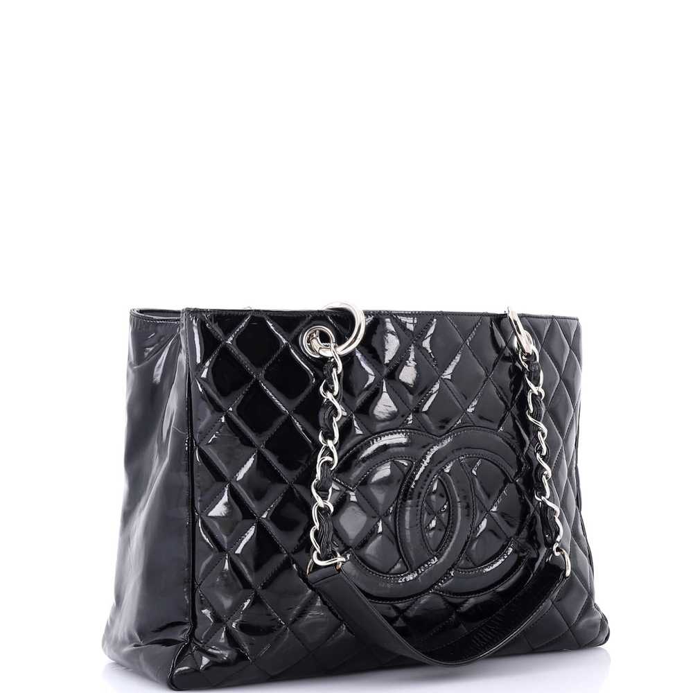 CHANEL Grand Shopping Tote Quilted Patent - image 2