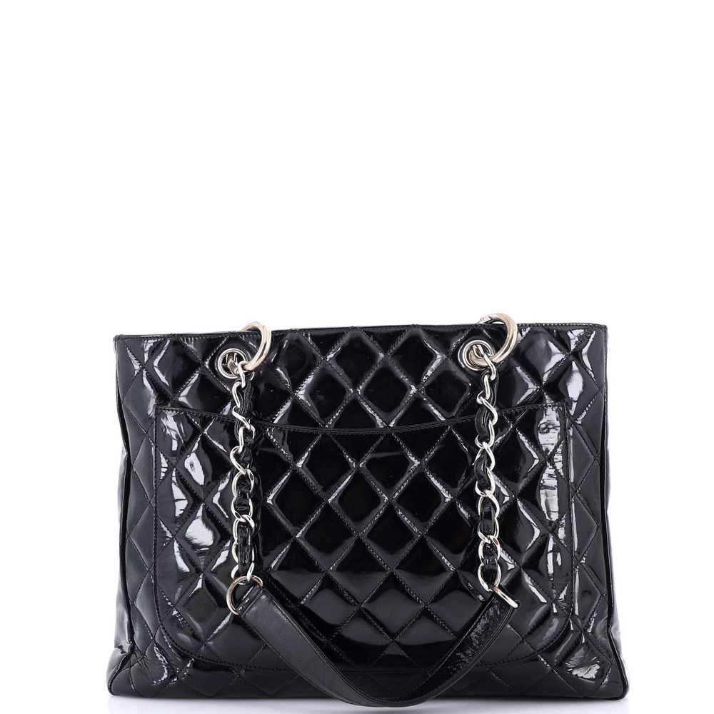 CHANEL Grand Shopping Tote Quilted Patent - image 3