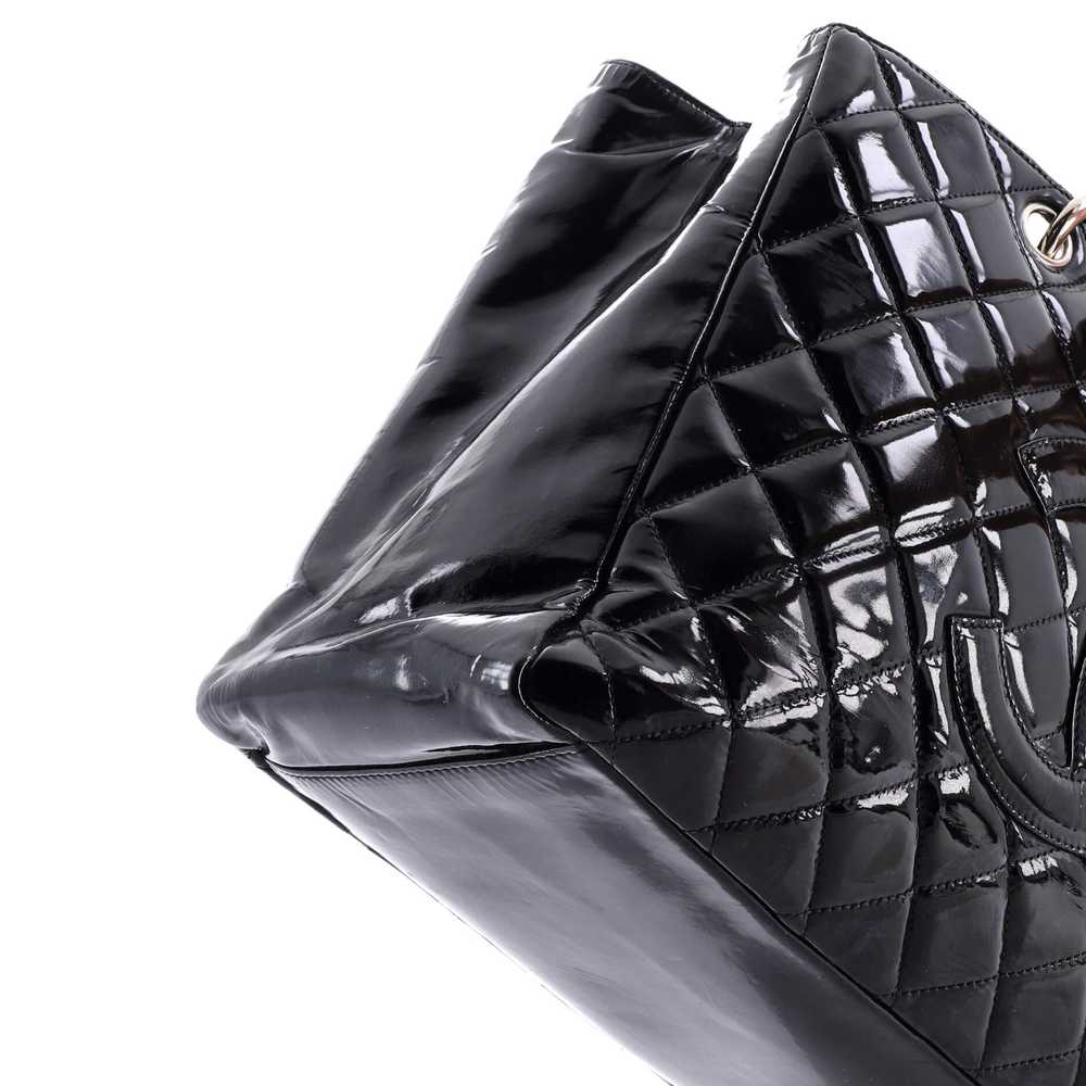 CHANEL Grand Shopping Tote Quilted Patent - image 6