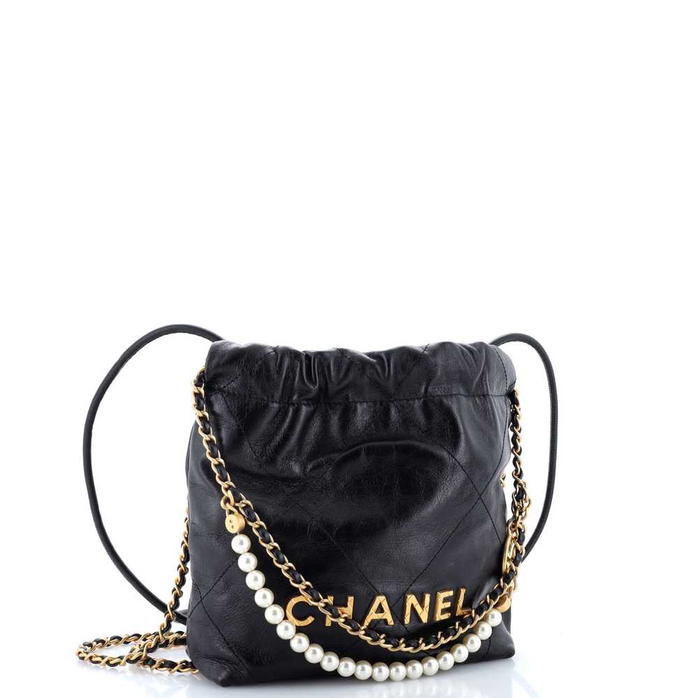 CHANEL 22 Chain Hobo Quilted Calfskin with Pearl … - image 2