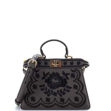 FENDI Peekaboo ISeeU Bag Embroidered Leather Petit