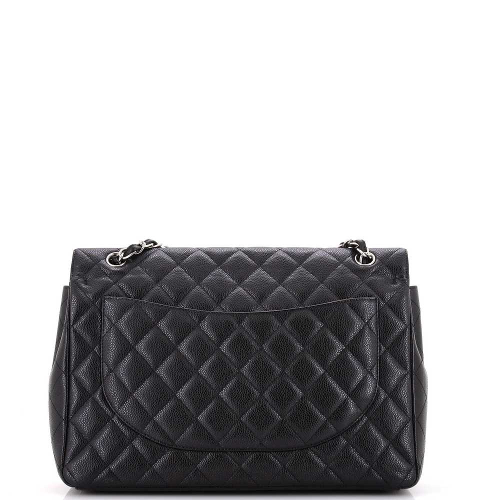 CHANEL Classic Double Flap Bag Quilted Caviar Maxi - image 3