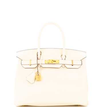 Hermes Birkin Handbag Light Clemence with Gold Ha… - image 1