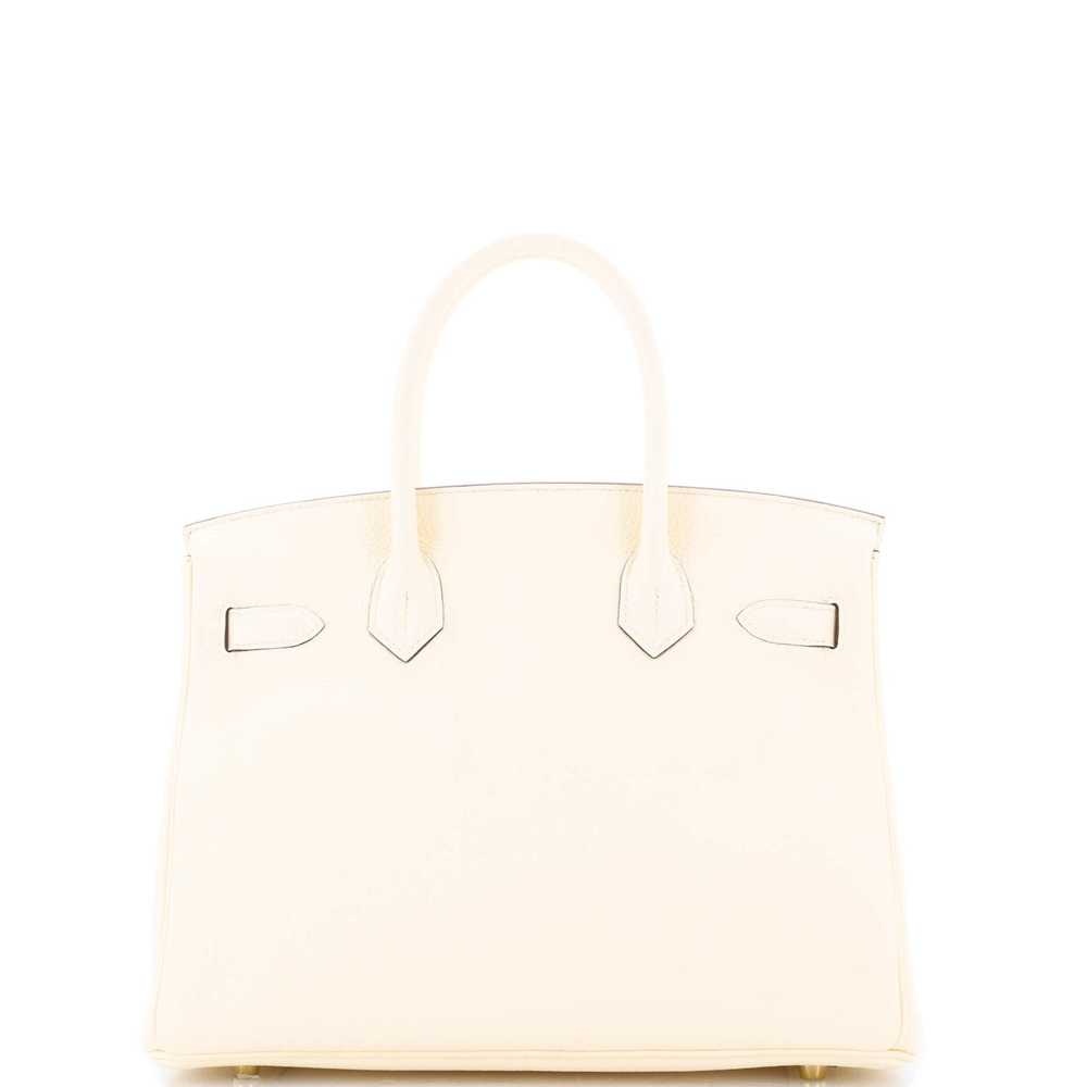 Hermes Birkin Handbag Light Clemence with Gold Ha… - image 4