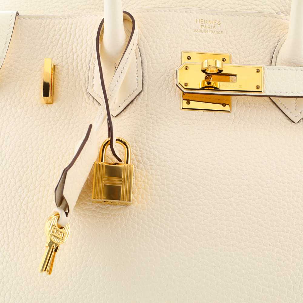 Hermes Birkin Handbag Light Clemence with Gold Ha… - image 7