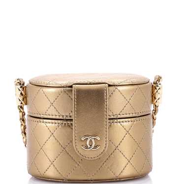 CHANEL CC Allure Vanity Case with Chain Quilted La