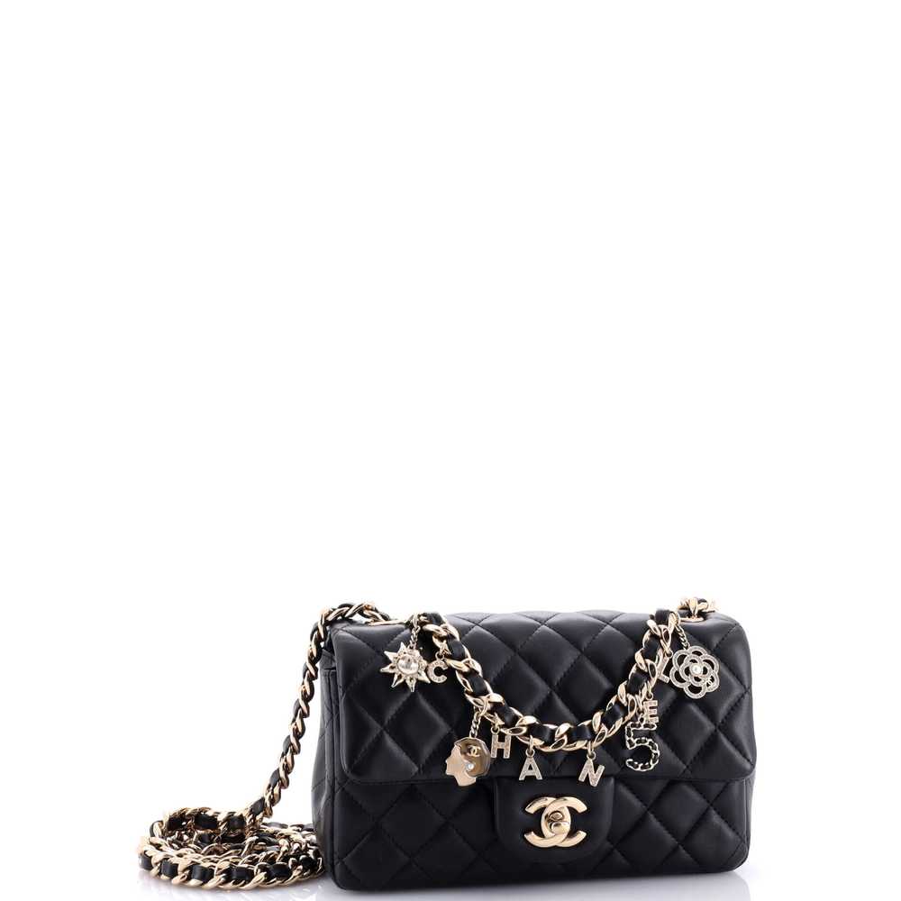 CHANEL Coco Charms Classic Single Flap Bag Quilte… - image 3