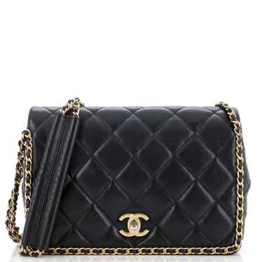 CHANEL Chain Around Multi Chain Full Flap Bag Quil