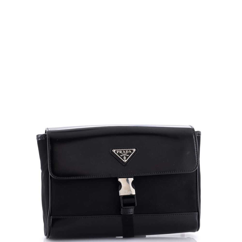 PRADA Buckle Flap Crossbody Bag Re-Nylon and Leat… - image 2