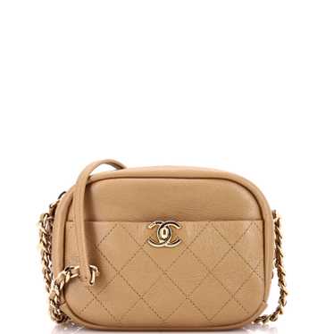 CHANEL Casual Trip Camera Case Quilted Goatskin Sm