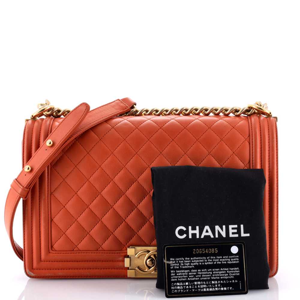 CHANEL Boy Flap Bag Quilted Lambskin Large - image 2