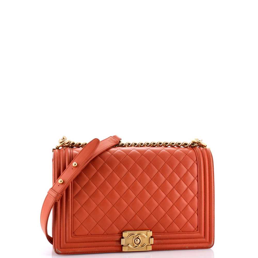 CHANEL Boy Flap Bag Quilted Lambskin Large - image 3