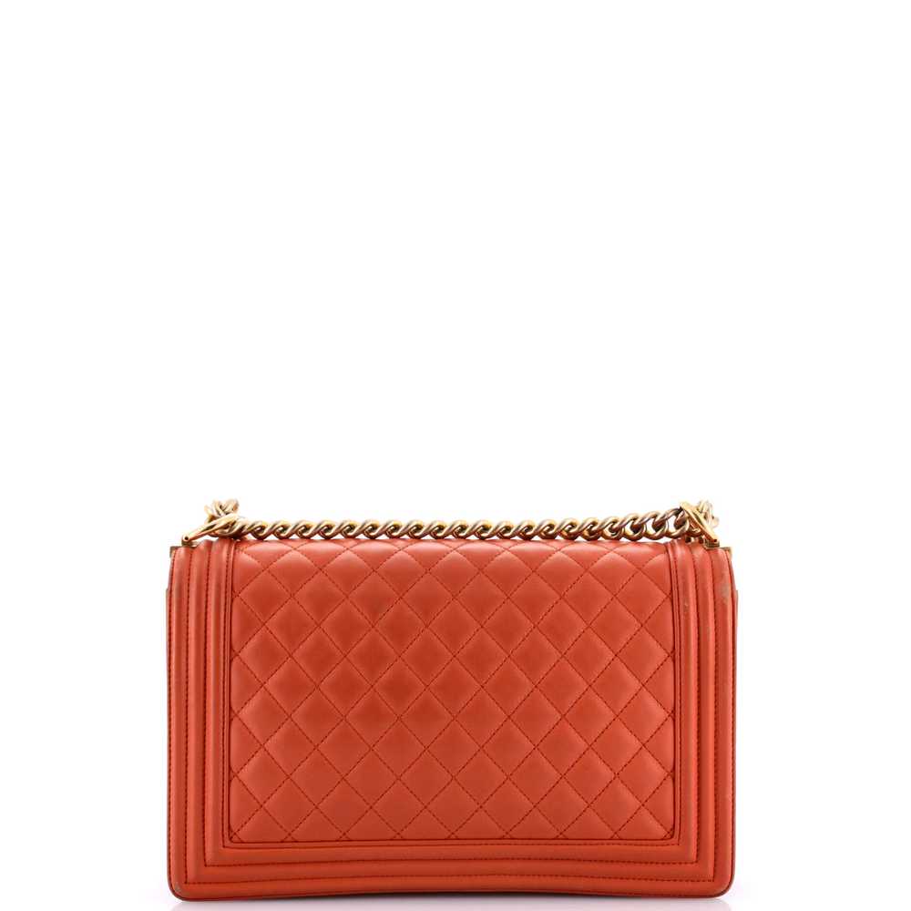 CHANEL Boy Flap Bag Quilted Lambskin Large - image 4