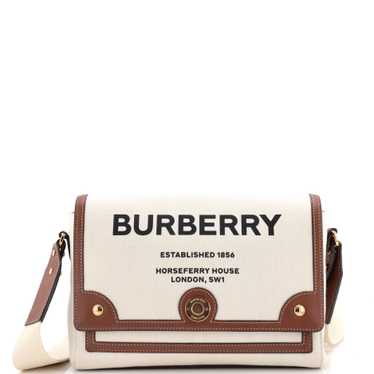 Burberry Note Crossbody Bag Canvas with Leather Me