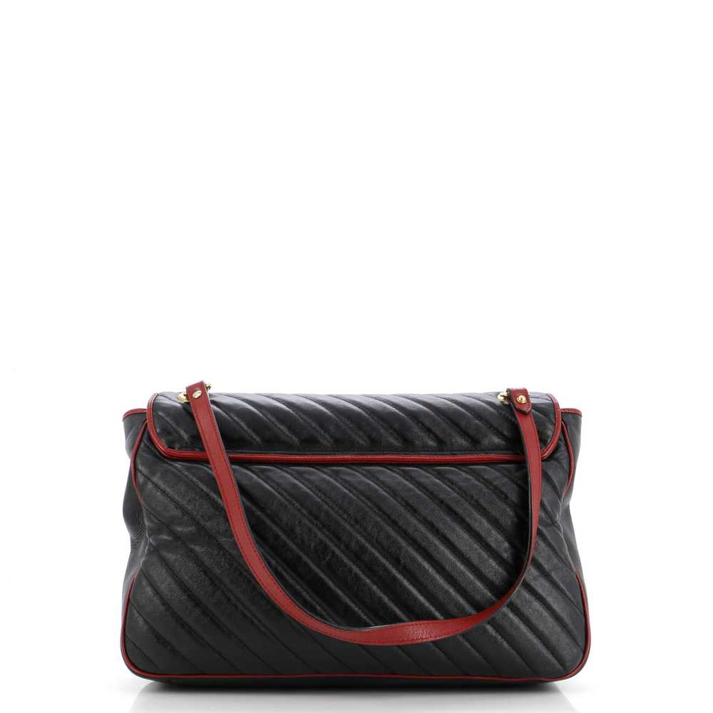 GUCCI GG Marmont Flap Bag Diagonal Quilted Leathe… - image 3