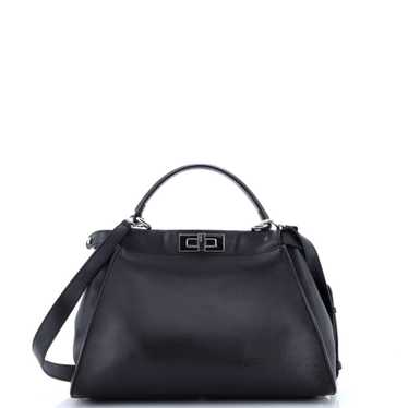 FENDI Monster Peekaboo Bag Calfskin and Python Reg