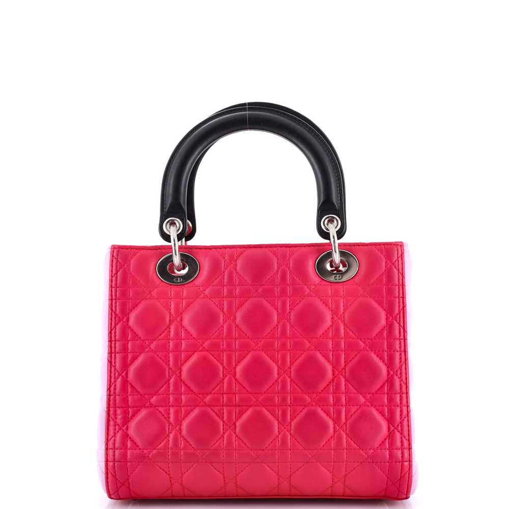 Christian Dior Lady Dior Bag Cannage Quilt Lambsk… - image 3