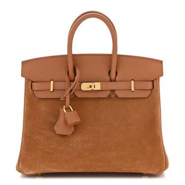 HERMES Veau Doblis Swift Grizzly Birkin 25 Gold - image 1