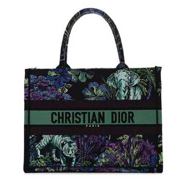 CHRISTIAN DIOR Canvas Embroidered Medium Toile de… - image 1