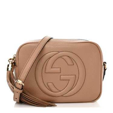 GUCCI Pebbled Calfskin Small Soho Disco Bag Camel… - image 1