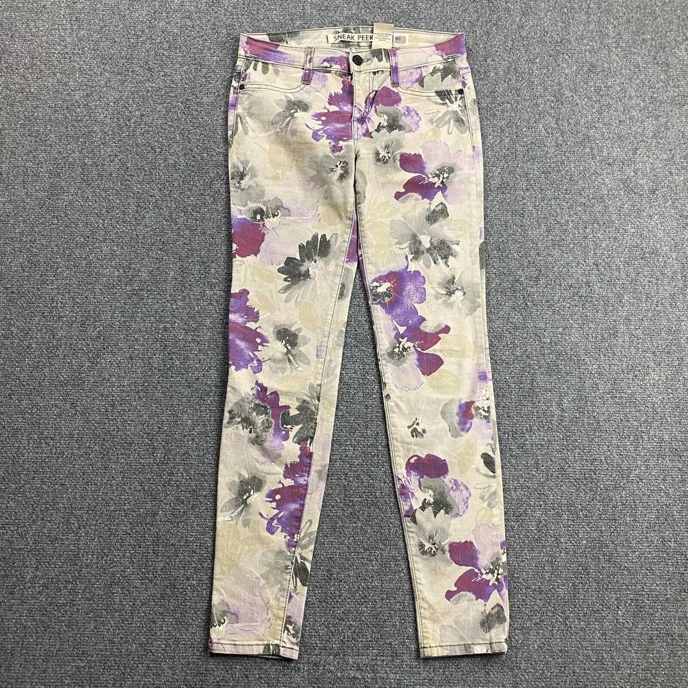 Other Sneak Peek Jeans Juniors 7 Floral Skinny St… - image 1