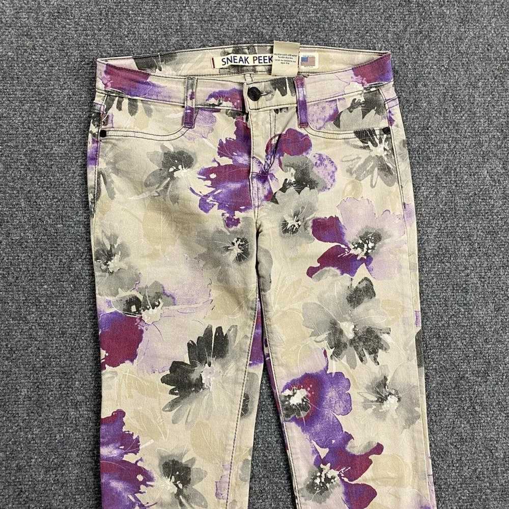 Other Sneak Peek Jeans Juniors 7 Floral Skinny St… - image 2