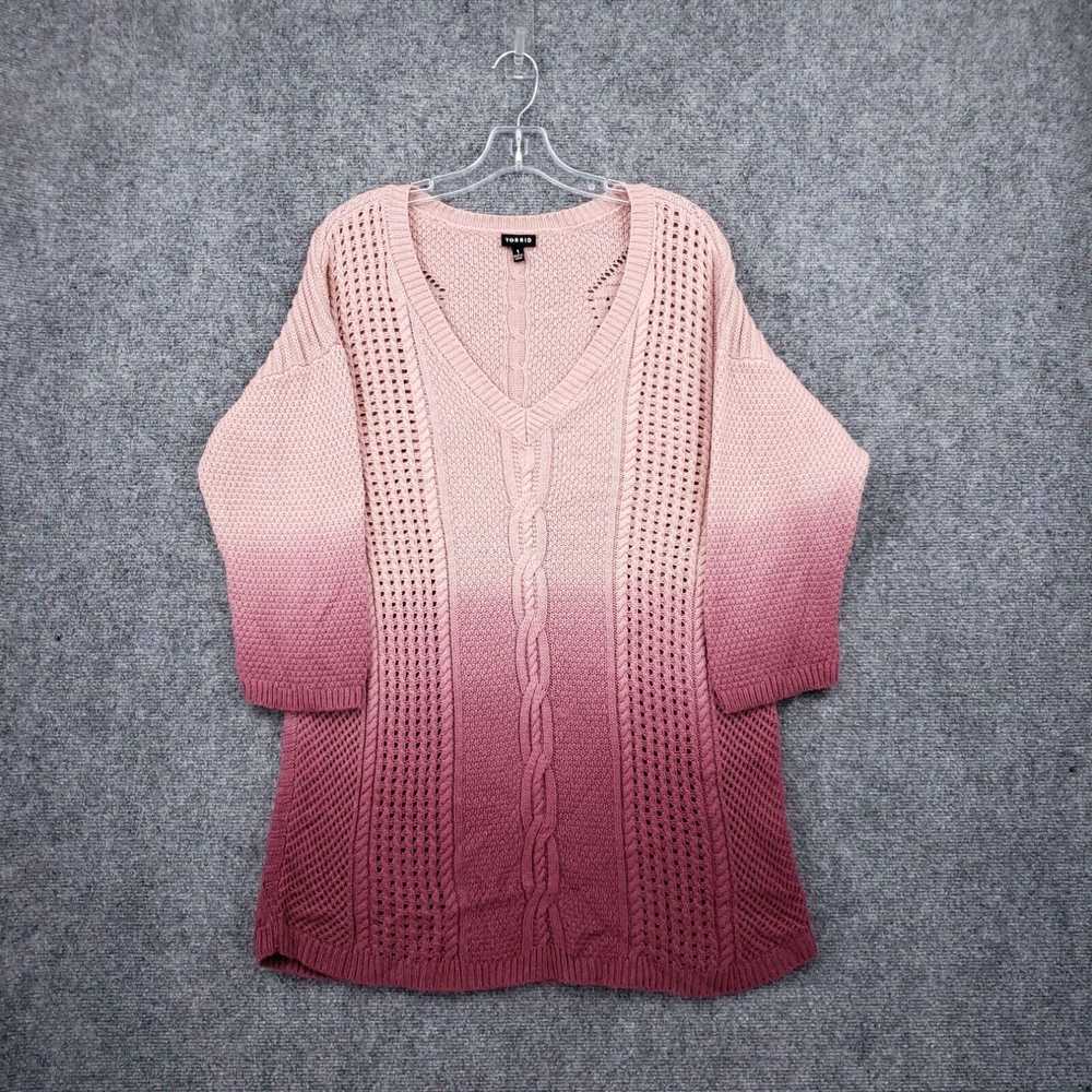 Torrid Torrid Sweater Women 1 US 1X Plus Pink Tun… - image 1