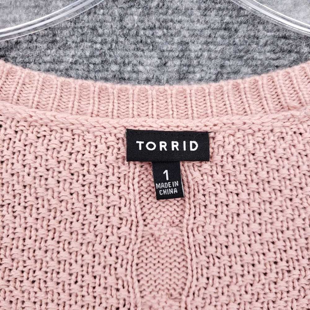 Torrid Torrid Sweater Women 1 US 1X Plus Pink Tun… - image 3