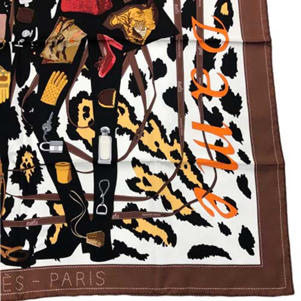 HERMES Scarf Carre 90cm Monsieur et Madame Brown … - image 5